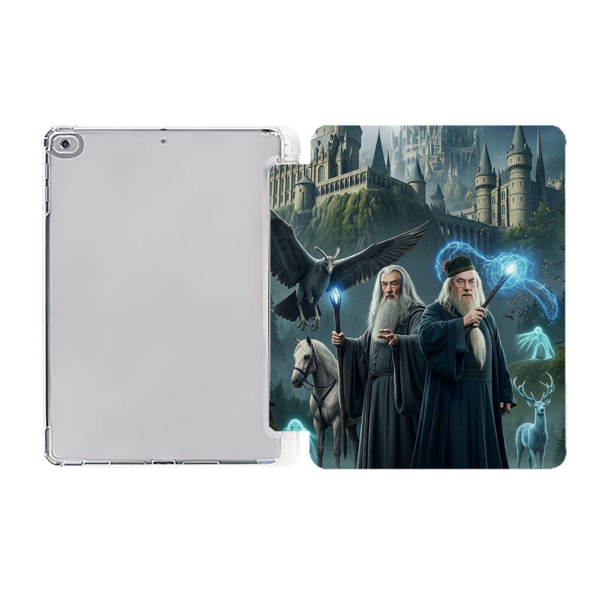 （画像用） Harry Potter ハリー・ポッターシリーズ IPad ケース ペン収納付き 三つ折りスタンド PUレザー×シリコン 対応機種9.5/10.5/10.9インチ